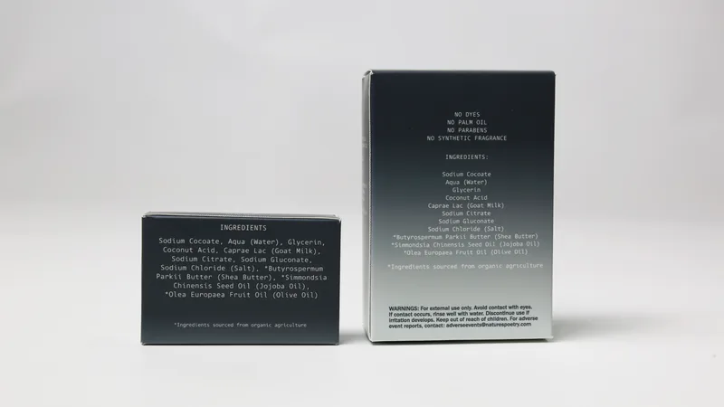 The back panels of both Velvet Moonlight cartons, listing every ingredient.